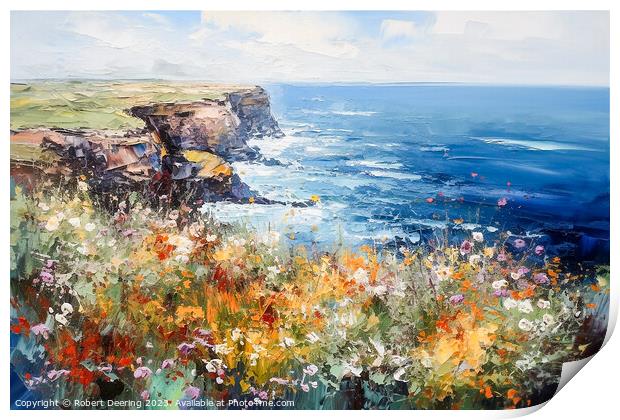 Colors of Nature, Coastal Serenity Print by Robert Deering