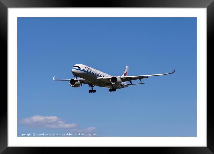China Airlines Airbus A350 Framed Mounted Print by David Pyatt