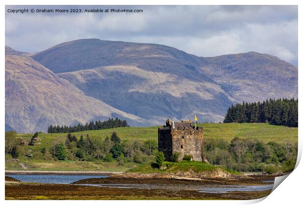 Castle Stalker Appin Scotland closeup Print by Graham Moore