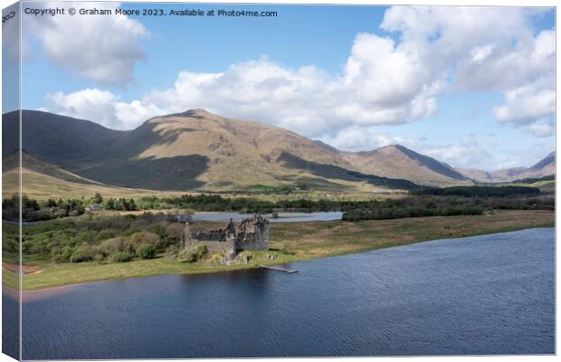 Kilchurn Castle elevated view Canvas Print by Graham Moore