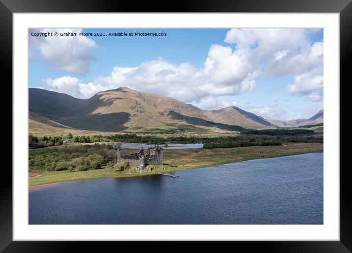 Kilchurn Castle elevated view Framed Mounted Print by Graham Moore