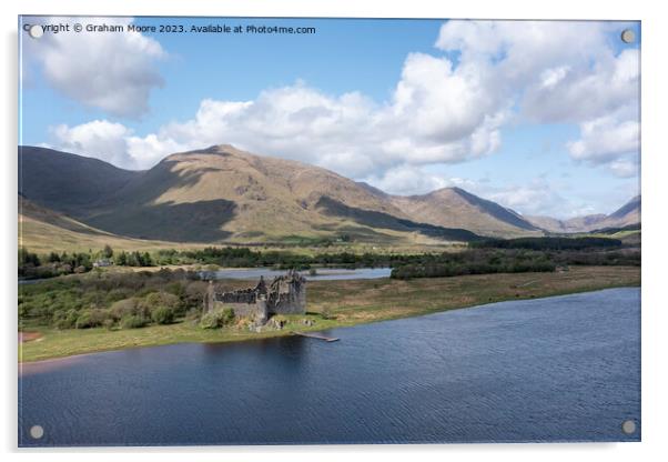 Kilchurn Castle elevated view Acrylic by Graham Moore