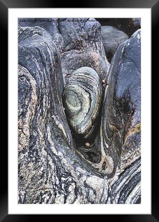 WEDGED STONE Framed Mounted Print by Helen Cullens