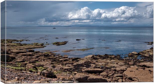 Serene Beauty of Burghead Bay Canvas Print by Tom McPherson