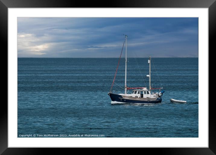 Serene Solitude, Alone at Sea Framed Mounted Print by Tom McPherson