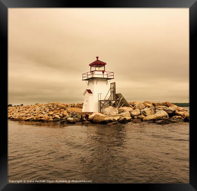 Halifax Lighthouse Framed Print by Irene Penhale