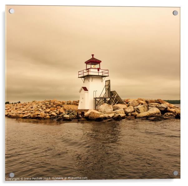 Halifax Lighthouse Acrylic by Irene Penhale