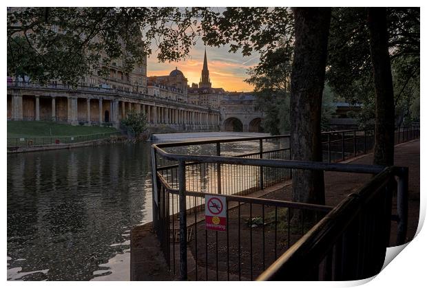 Bath river walk Print by Duncan Savidge