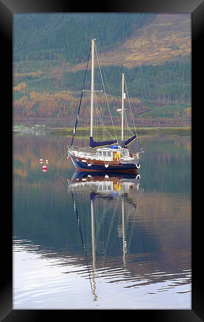Yacht on a Loch #2 Framed Print by Greg Osborne