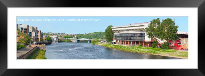 Nottingham Forest FC Panorama  Framed Mounted Print by Alison Chambers