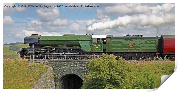 Flying Scotsman 60103 -Settle to Carlisle Line - 3 Print by Colin Williams Photography