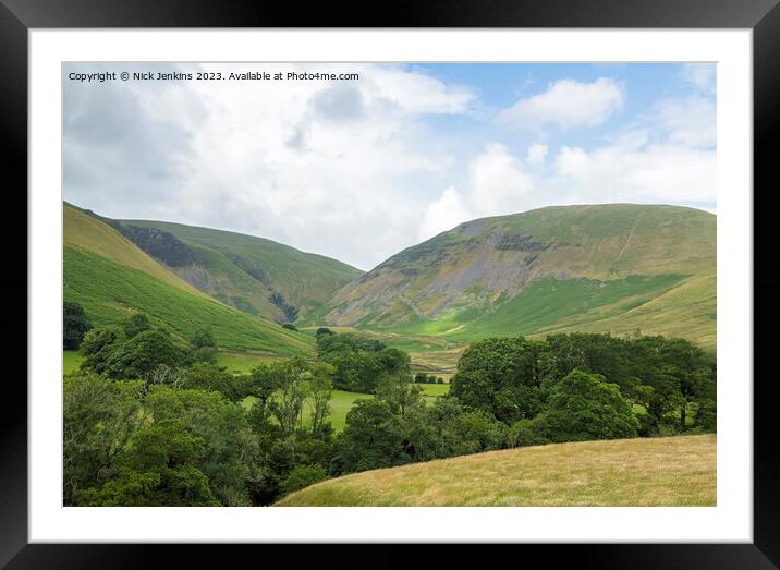 View towards the Howgill Fells and Cautley Spout Framed Mounted Print by Nick Jenkins