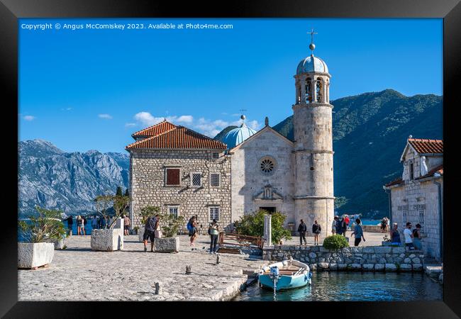 Our Lady of the Rocks, Bay of Kotor, Montenegro Framed Print by Angus McComiskey