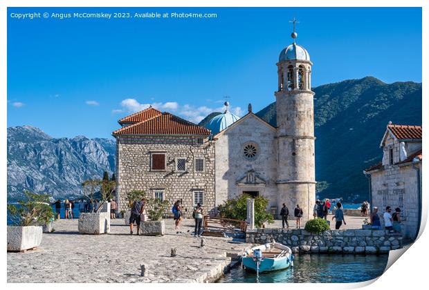 Our Lady of the Rocks, Bay of Kotor, Montenegro Print by Angus McComiskey