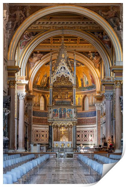 High Altar in Basilica di San Giovanni in Laterano Print by Artur Bogacki