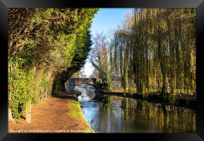 Bridge over Trent & Mersey canal in Cheshire UK Framed Print by Chris Brink