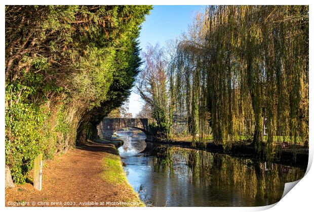 Bridge over Trent & Mersey canal in Cheshire UK Print by Chris Brink
