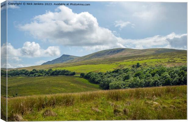 Wild Boar Fell Mallerstang Valley  Cumbria Canvas Print by Nick Jenkins