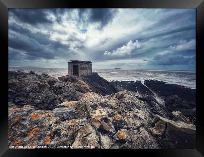 Ruin on a rocky coast Framed Print by Chris Spalton