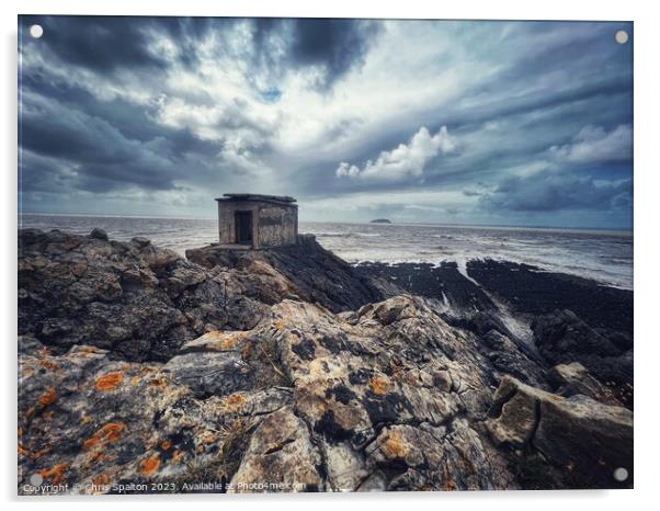 Ruin on a rocky coast Acrylic by Chris Spalton