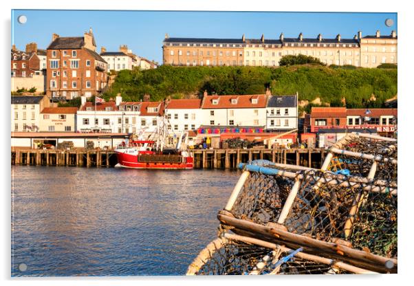 Whitby Harbour North Yorkshire Acrylic by Tim Hill
