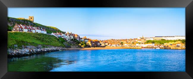 Whitby Tate Hill Sands Panoramic Framed Print by Tim Hill
