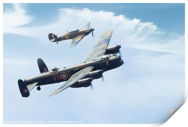 The mighty Lancaster Print by Rob Lester