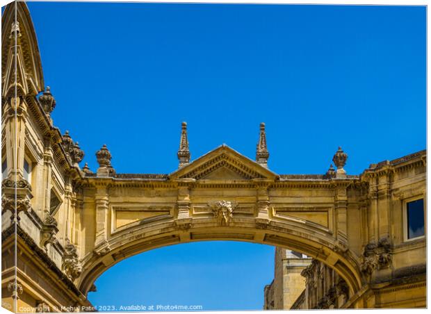 Detail on archway with Roman style architecture Canvas Print by Mehul Patel