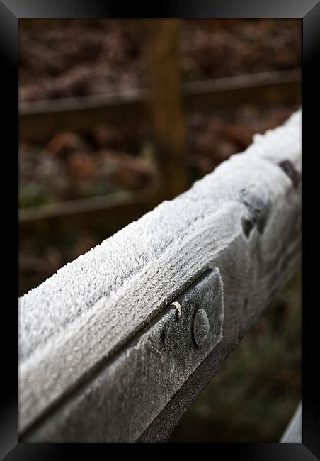 Frosty gate Framed Print by Steve Purnell