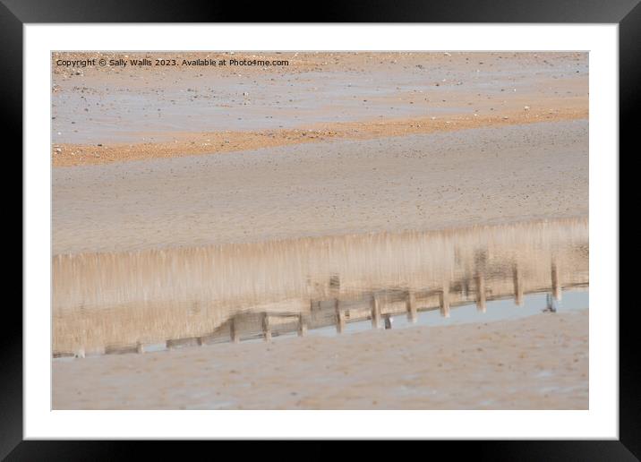 Beach at Low Tide Framed Mounted Print by Sally Wallis