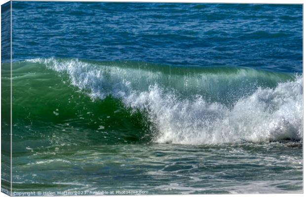 Rolling blue waves in Cornwall 2 Canvas Print by Helkoryo Photography