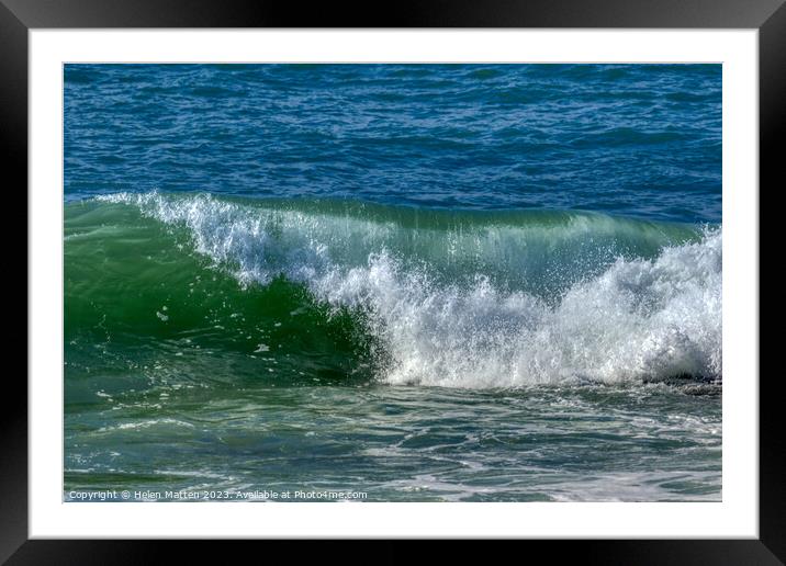 Rolling blue waves in Cornwall 2 Framed Mounted Print by Helkoryo Photography