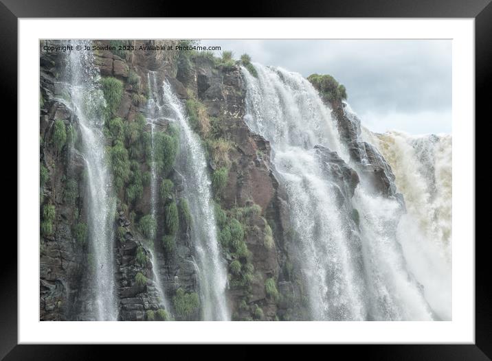 Magnificant Iguazu Falls Framed Mounted Print by Jo Sowden