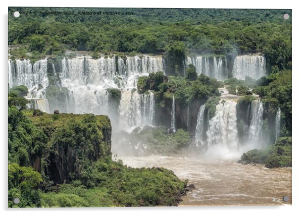 Amazing  Iguazu Falls Acrylic by Jo Sowden