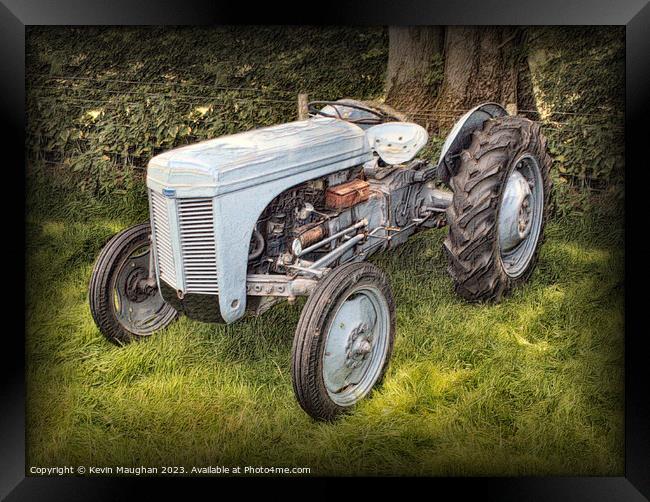 "Timeless Beauty: The Ferguson TEA 20 Tractor" Framed Print by Kevin Maughan