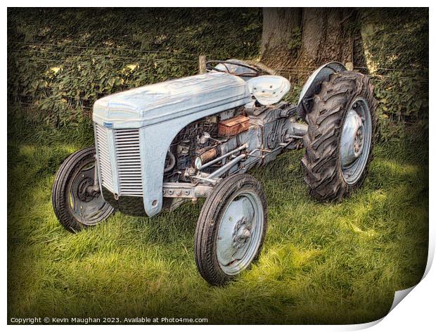 "Timeless Beauty: The Ferguson TEA 20 Tractor" Print by Kevin Maughan