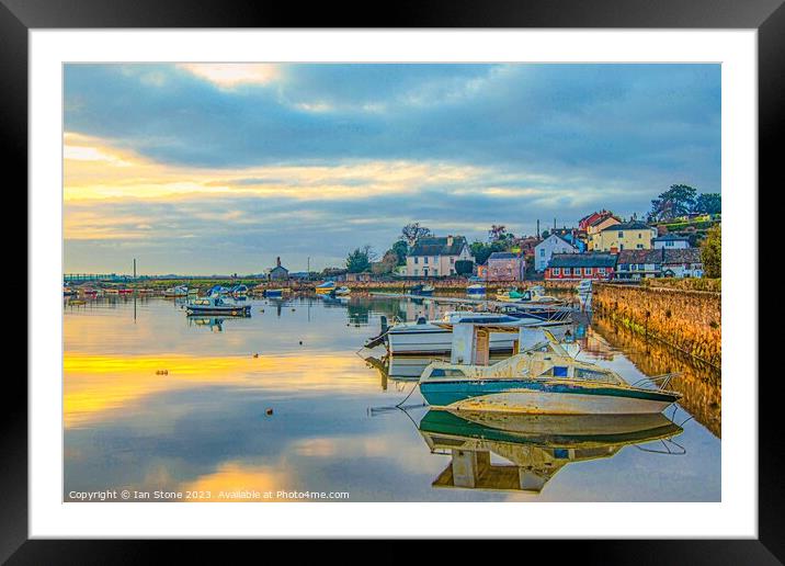 Cockwood Harbour sunrise  Framed Mounted Print by Ian Stone