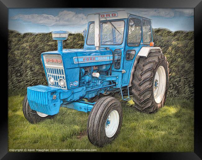 "Rustic Beauty: Ford 7000 Tractor" Framed Print by Kevin Maughan
