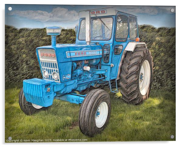 "Rustic Beauty: Ford 7000 Tractor" Acrylic by Kevin Maughan