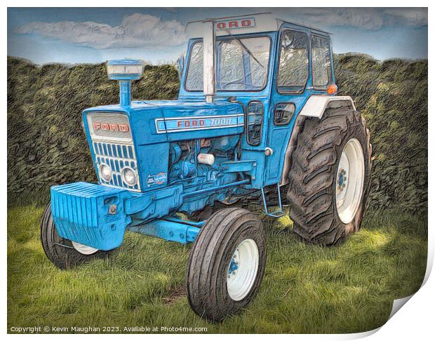 "Rustic Beauty: Ford 7000 Tractor" Print by Kevin Maughan