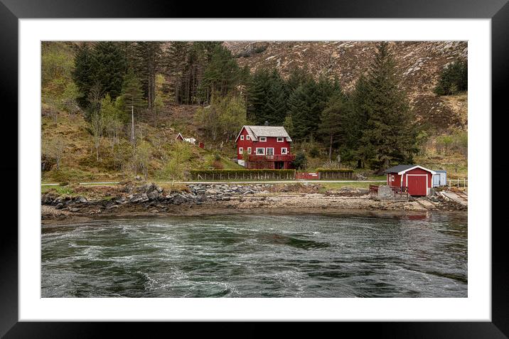 Norway ferry Framed Mounted Print by kathy white