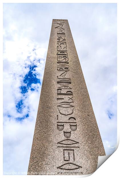 Egyptian Obelisk Pillar of Theodosius Hippodrome Istanbul Turkey Print by William Perry