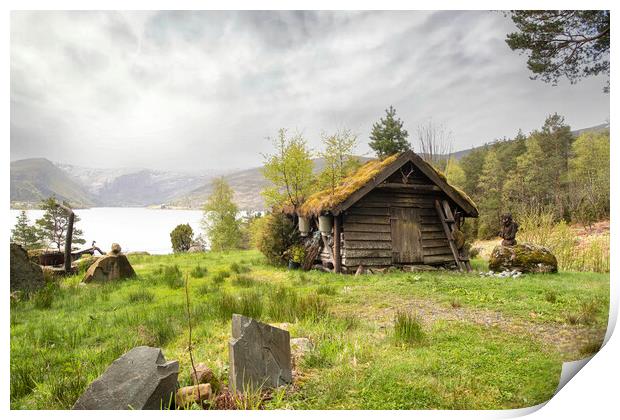 small hut Norway Print by kathy white