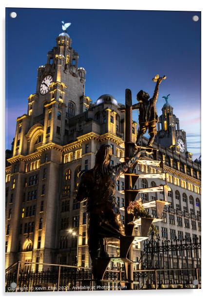 Liverpool's Poignant Blitz Remembrance Acrylic by Kevin Elias