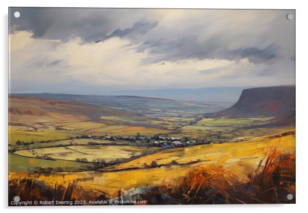 Yorkshire Dales Serenity Acrylic by Robert Deering