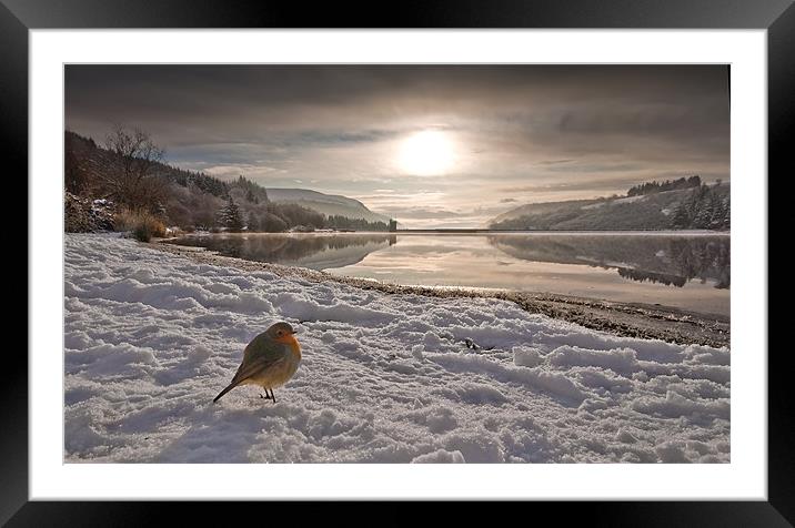 Llwyn Onn winter landscape Framed Mounted Print by Creative Photography Wales