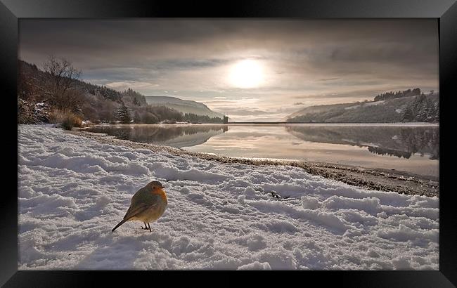 Llwyn Onn winter landscape Framed Print by Creative Photography Wales