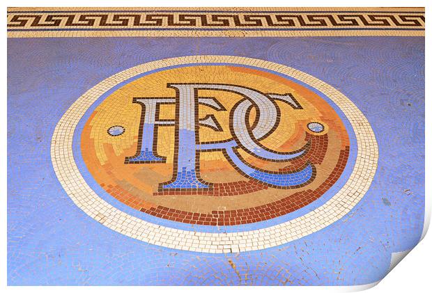 Rangers Football Club crest mosaic Print by Allan Durward Photography