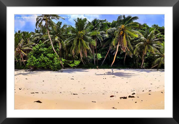 Stunning high resolution beach panorama taken on the paradise is Framed Mounted Print by Michael Piepgras