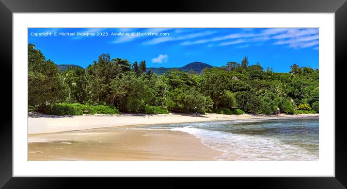 Stunning high resolution beach panorama taken on the paradise is Framed Mounted Print by Michael Piepgras